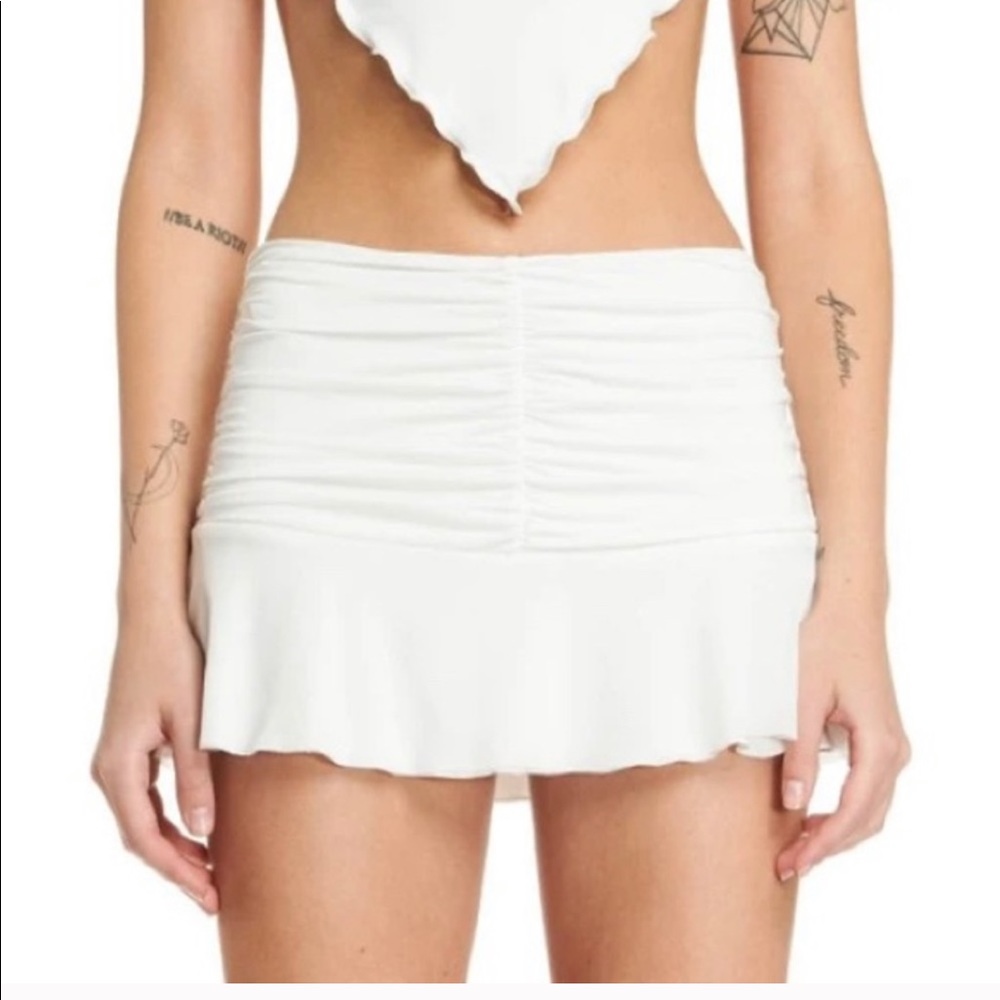 I AM GIA White Circle Skirt